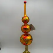 2012 Christopher Radko Holiday Sparkle Finial 15" Tree Topper 1015879 With Tag