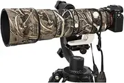 ROLANPRO Waterproof Lens Cover Camouflage Rain Cover for Sony FE 200-600mm F5.6-6.3 G OSS Lens Protective Case Guns Clothing-#18 Dark Black Waterproof
