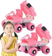 Mwqpgyh Roller Skates | Rolling Skates for Beginner with 4 Wheels - Simple Design, Easy to Wear Skates for Boys, Girls, Daughter, Son
