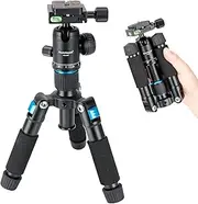 Koolehaoda Portable Mini Tripod Aluminum Alloy Tabletop Tripod Height 20 inch / 51cm with 360 Degree Ball Head and Bag for DSLR Camera, Video Camcorder.Load up to 11lbs / 5kg - (Blue)