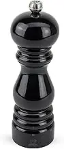 PEUGEOT - Paris u'Select 18 cm Salt Mill - 6 Predefined Grind Settings - Made with PEFC Certified Wood - Made in France - Black Laquered Colour