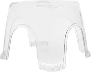 VALICLUD Shower Foot Rest Stool Non-Slip Transparent Bath Bench for Shaving Legs Ergonomic Design Material Multipurpose Use Bathroom Shower Clear Finish