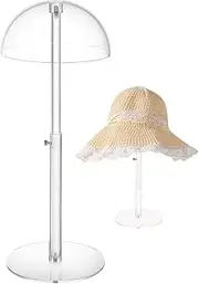 Hat Display,Clear Helmets Organizer - Domed Acrylic Height Adjustable Display Organizer for Women Men Table Bedroom Closet