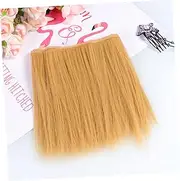 CLISPEED 5 Pcs Doll Making Curly Hair Fake Extensions Color Girl Doll Bob Wig Doll Hair Doll Wig Wigs Short Wefts Synthetic Wig Accessories Totally Bun Item Straight Khaki