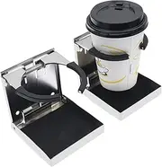 2PCS Boat Cup Holder, Adjustable Folding Cup Holders, Stainless Steel Marine Cup Holder with Screws, Drink Cup Holder for Boat Truck Marine Car RV