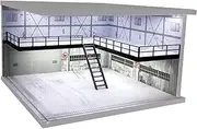 1/64 1/36 1/32 Car Scene Model Backdrop Board with Light Dustproof Storage Box Background for Diecast Car Ornament Toy Scene , Industry Stylish