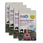 4x 10pc BabyU Fragranced Disposable Liners for Potette Plus Toilet Training Seat