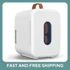 White 10L Portable Mini Fridge, Compact Car Refrigerator Skincare Drinks Fridge