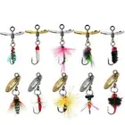 10PCS Spinner Swim Baits Trout Jigs Fly Fishing Lures Kit Flies Fly Fishing