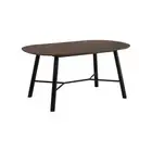 Modern Furniture HAROLD Dining Table 160cm - Walnut & Black