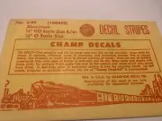 HO Champ Decals S-49 Aluminum Stripes 1/2" HO or 1/4" O Scale