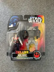 Star Wars Deluxe Han Solo with Smuggler Flight Pack- New Factory Sealed