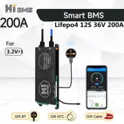 Smart BMS 12S 36V 200A Lifepo4 Battery Protection Board Common Port with Balance