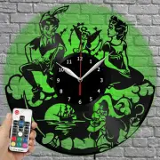LED Clock Peter Pan Vinyl Record Wall Clock Led Light Wall Clock 4037