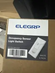 ELEGRP Occupancy Motion Sensor Light Switch, PIR White 6 Pack