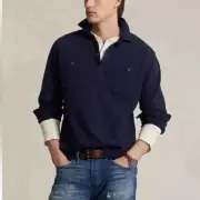 NWT Polo Country Ralph Lauren Moleskin Popover Pullover Workshirt Mens XXL Navy