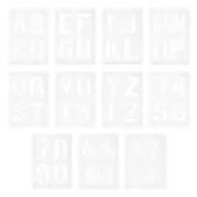 4 Inch Letter Stencils Alphabet Number Stencil Interlocking, White
