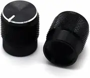 5pcs 10X12MM Aluminum Alloy Knob Cap Potentiometer Speed Control Switch Knob Suitable for Flower Shaft 6MM,Black