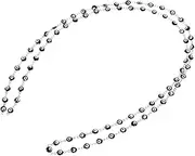 [Veemoon] 1m Evil Eye Link Charm Chain Stainless Steel Beads for Jewelry Making Crafting Bracelets Necklaces Versatile Accessories for Creative Projects