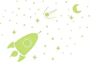LOORGVEL 1Set Creative Luminous Wall Sticker Adhesive Decals of Stars Moon and Spaceship for Room Decor Removable Wall Art for Bedrooms and Playrooms