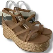 NEW Sun + Stone Strappy Espadrille Wedges Size 9.5 Platform Wedges Boho NWT