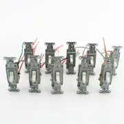 10 Hubbell White COMMERCIAL Toggle Light Switches 20A 3-Way Wire Leads CSL120WM2