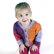 Jil Eaton MinnowKnits Knitting Pattern 191 QK Krayon Krazy VNeck Cardigan 6m-4Y