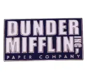 THE OFFICE - DUNDER MIFFLIN PEPER COMPANY LOGO ENAMEL PIN - FREE AU POST