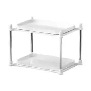 2 Tier Seasoning Rack Countertop Organizer Shelf for Cupboard Pantry Home