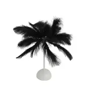 15" Ostrich Feather Desk Lamp Decorative LED Light Table Centerpiece Party Event