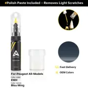 Touch Up Paint For Peugeot All Models EMH Bleu Ming With Polish Paste