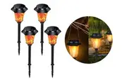 12 LED Solar Lights Outdoor Garden Light Solar Flame Light Flickering Dancing Pathway Light Patio Torch hexagon Waterproof