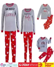 Kids Adult Family Matching Christmas Pajamas Sleepwear Nightwear Pyjamas