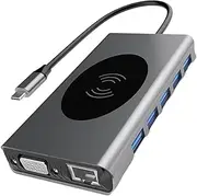 Gatuida 1pc Sd Card Reader Type c Hub LAN Port Hub Pd Adapter Sd Reader Fast Charge USB