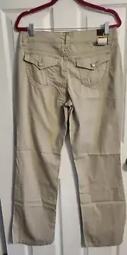 NWT Nine West Size 10 Beige Trouser Pants Stretch Bootcut Office Career