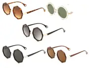 OCTAGON JOHN LENNON ROUND CIRCLE LENS SUNGLASSES HIPPIE RETRO DESIGNER FASHION
