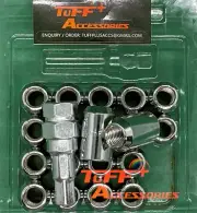Ultra Slim Allen Key Tuner Nut Set M12x1.25 Chrome+ 1key, For 86, BRZ, 350, 370Z