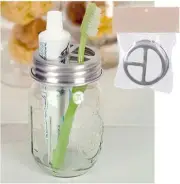 Mason Jar Toothbrush Holder Lid