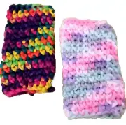 2 Ice Pop Popsicle Freezer Pop Holders Sleeve Huggie HANDMADENo Frozen Fingers