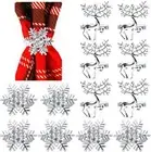 6/12 X Christmas Napkin Rings Metal Reindeer Napkin Holders Elk Napkin Rings