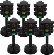 BCOATH 6pcs Traffic Light Traffic Light Outdoor Play Crosswalk Signal Lights Traffic Light for Classroom Lamp Traffic Control Light Black Abs