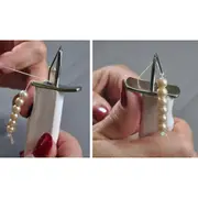 Bead Knotting Tool Create Secure Knots Pearl Jewelry Making Tool for DIY Jewelry Pearl Stringing Be White