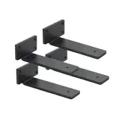 4 Pack 8 Inch Floating Shelf Brackets 1/5" Thick Iron Metal Brackets for Shelf