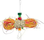 Avian Care Boredom Breakers Confetti Burrito Bird Toy – Shredding Toy with Paper Strips, Wood Beads & Blocks – for All Birds