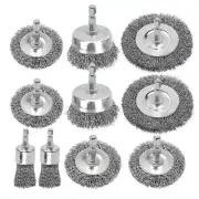 Wire Brush for Drill Set Wire Wheel for Drill with 1/4 Inch Hex Shank Drill W...