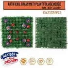 Artificial Plant Wall Panel Grass Hedge Fake Vertical Foliage Mat Fairy Garden