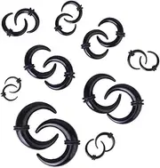 [Wzmzjy] 9 Pairs Ear Stretching Kit Tunnel Stretcher Gauge Taper