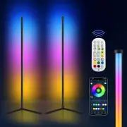 2PCS RGB Floor Lamp, Corner Floor Lamp RGB Color Changing Corner Lamp LED Mod...