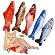 5Pcs Catnip Toy, Plush Fish Cat Toy, Cat Chew Toy, Catnip Filled Cartoon Fish