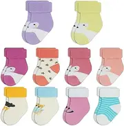 [ZERULETS] Baby Socks First Socks Cotton Terry Warm Baby Thermal Thick Socks 12 Pairs Newborn Socks Baby Winter Sock for Baby 0-36 Months, Fox, 1-3 Years